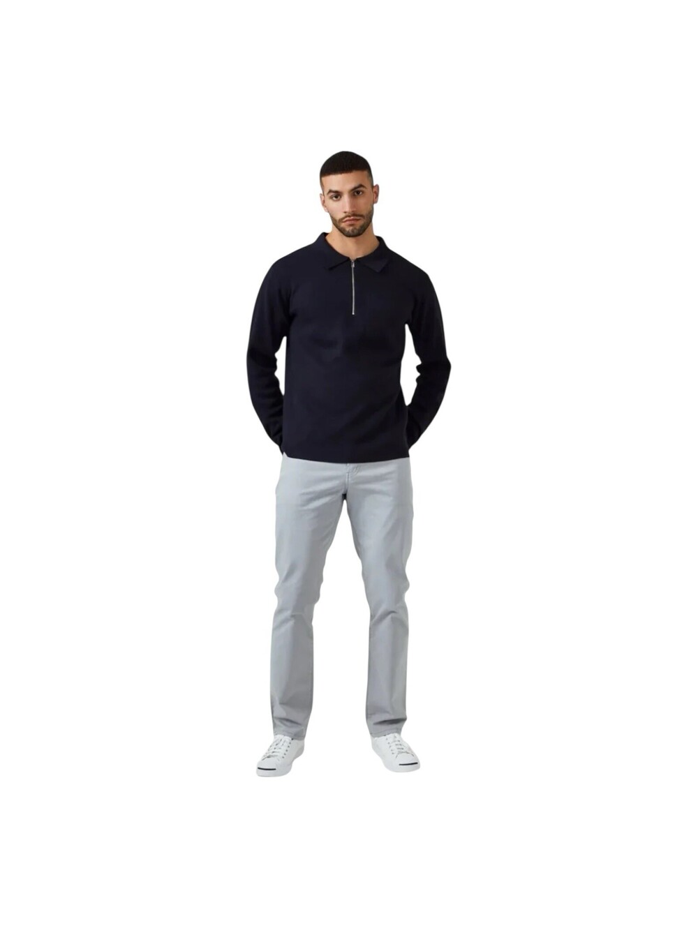 7 Diamonds Sweater Chunky Thick Pullover 1/4 Zip Denali Blue Men’s Size XL, NEW